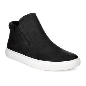 Kenneth Cole Kalvin High Top Slip On Sneaker Leather Shoetie 9.5 Black